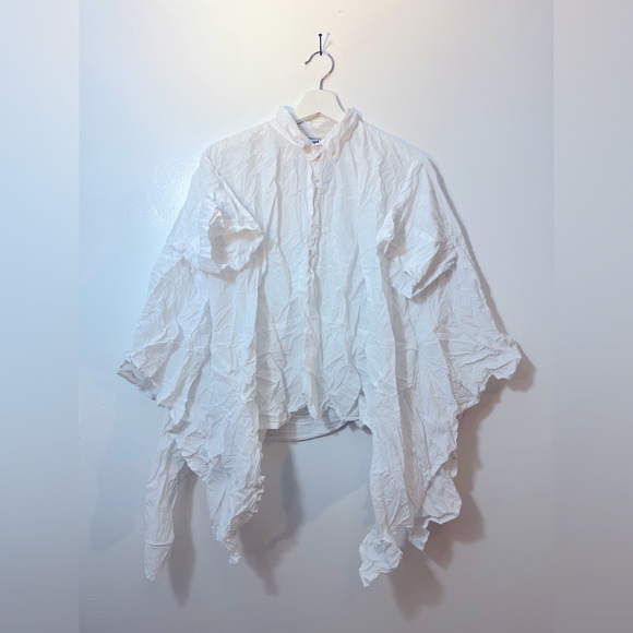 1/8 Takamura Blusa Cuadro / Square Blouse in White - Picture 1 of 8
